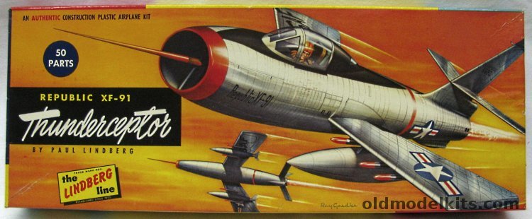 Lindberg 1/48 Republic XF-91 Thunderceptor, 513-98 plastic model kit